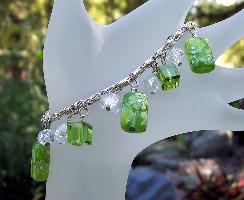 Millefiore Glass Dangle Bracelet
