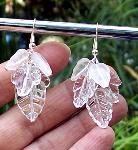 Sold  Crystal Leaves Earrings