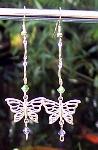 Sold   Swarovski Crystal & Butterfly Earrings