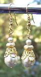 Oyster Glass & Freshwater Pearl Earrings