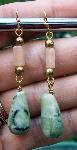 Tree Moss Jasper & Aventurine Earrings