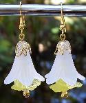 Sold   Acrylic Flower Earrings
