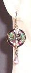 Purple Cloisonne Earrings