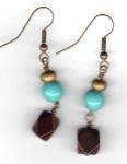 Turquoise & Tigers Eye Earrings