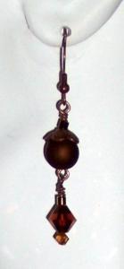 Swarovski Topaz Crystal Earrings