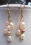 Swarovski Silk Crystals & Freshwater Pearl Earrings