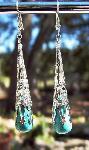 Sold Turquoise Silver Torch Earrings