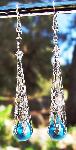 Turquoise & Silver Torch Earrings