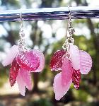 Pink Hearts & Leaves Earrings