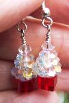 Sold Swarovski Crystal Christmas Tree Earrings