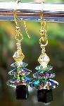 Swarovski Crystal Christmas Tree Earrings