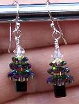 Sold Swarovski Crystal Christmas Tree Earrings