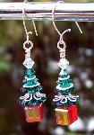 Sold Swarovski Crystal Christmas Tree Earrings