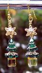 Sold Swarovski Crystal Christmas Tree Earrings