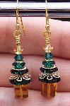 Sold Swarovski Crystal Christmas Tree Earrings