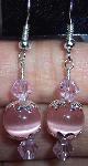 Sold Swarovski Rose Crystals & Silver Ornament Earrings