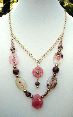 Sold  Volcanic Cherry Quartz Necklace