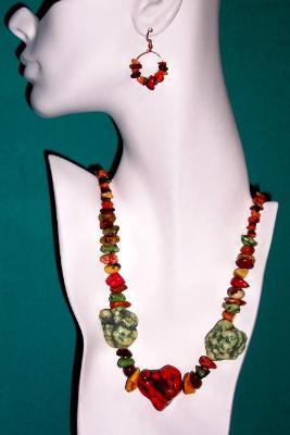 Sold Chunky Fruit Salad Necklace & Earring Set