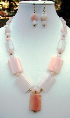 Hematoid Quartz Necklace & Earring Set
