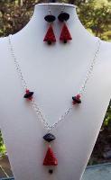 Cinnabar Necklace & Earring Set