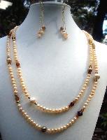 Sold  Swarovski Topaz Crystals & Freshwater Pearls