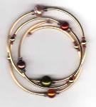 Autumn Pearl Memory Wire Bracelet