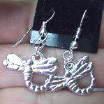 Silver Dragonfly Earrings