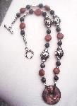 Rhodonite Averturine & Silver Necklace