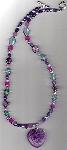 Purple Stone Heart Necklace