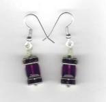 Swarovski Purple Velvet Crystal Earrings