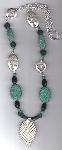 Tealwood & Silver Necklace