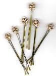 Gold Rhinestone Bobby Pins