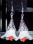 Acrylic Flower Earrings Bleeding Hearts 